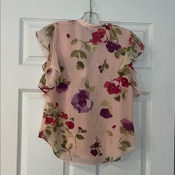 Ralph Lauren Pink Floral Ruffle Blouse - Picture 4 of 4